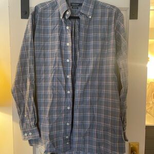 Southern Marsh Blue and Gray Plaid Casual Shirt